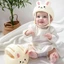 AWNGD Đệm Đầu Đệm Ốp Lưng Bonnet, Không Ốp Lưng Hoạt Hình Trẻ Em Mũ Bảo Hiểm, Lưới Dễ Thương Thoáng Khí Chống Rơi Cho Bé Bảo Vệ Đầu Cho Bò Đi Bộ Chạy