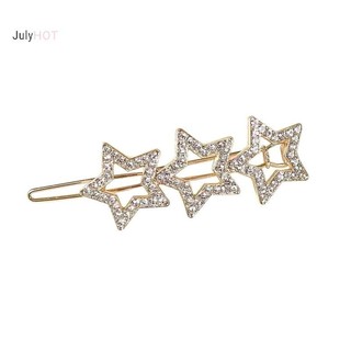 Julyhot Punk Pentagram Kẹp Tóc Vintage Pha Lê Ngôi Sao Kẹp Tóc Bông Tai Kẹp Mũ Thời Trang Cho Nữ Cô Gái Tóc Trang Sức Phụ Kiện Massivedeals