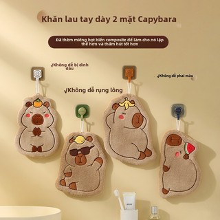 Phim hoạt hình mới khăn tay capybara treo khăn thấm phòng tắm dễ thương cho trẻ em