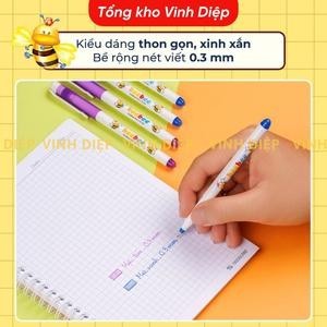 Hộp 10 Chiếc Bút bebe, Bút Dạ Kim Màu Tím Viết Êm, Màu Đẹp