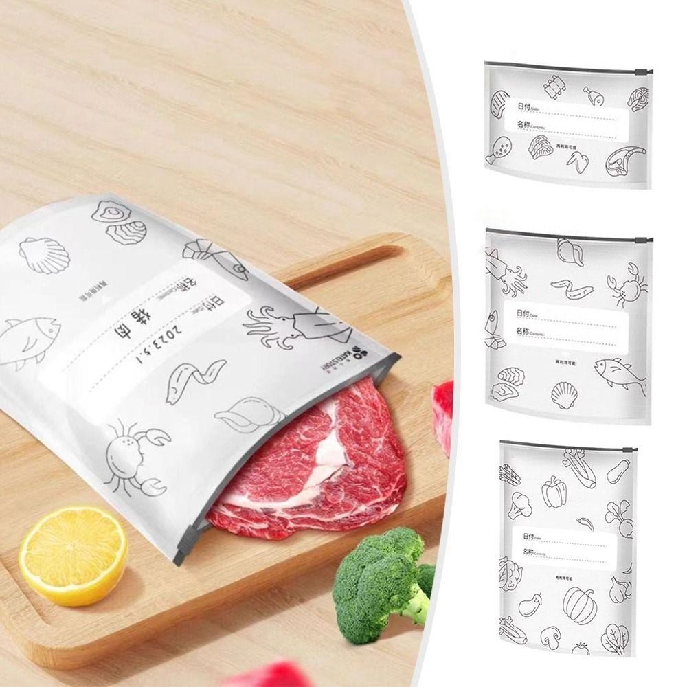 Amlu 10 Cái / túi đựng thực phẩm, túi đứng tủ đông lá nhôm tái sử dụng, giữ tươi, chống rò rỉ, an toàn nhà bếp