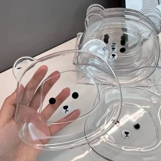 Giá sỉ - Đĩa Nhựa, Khay Đựng Đồ Ăn Vặt, Đĩa Decor Hình Gấu Hoạt Hình Để Bàn - FETA