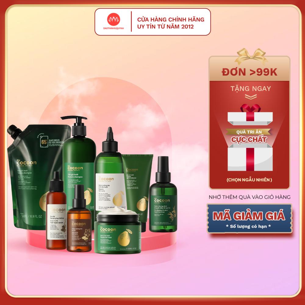 Bộ sản phẩm Cocoon bưởi dưỡng tóc giảm gẫy rụng tóc chứa tinh dầu ...