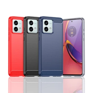 Dành cho Motorola Moto G84 Ultra Slim Kết cấu chải TPU mềm chống sốc