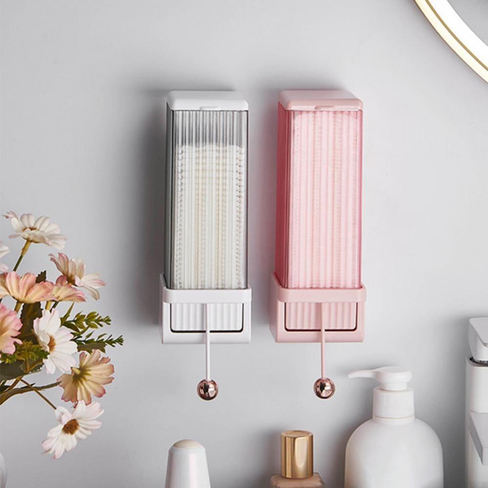 Hộp đựng bông trang điểm FAVORITEGOODS, Hộp đựng bông chống thấm nước treo tường, Tiết kiệm không gian ổn định Lắp đặt dễ dàng Tấm lót bông tự động Phòng tắm