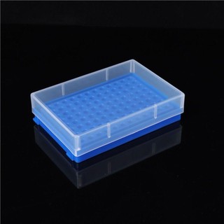 JIGK 2 Chiếc Microcentrifuge Ống Giá, Giá Ống PP PCR Xanh, Khử Trùng Áp Lực Cao 96 Lỗ 13cm * 9cm * 3cm PCR Tấm Dải Ống