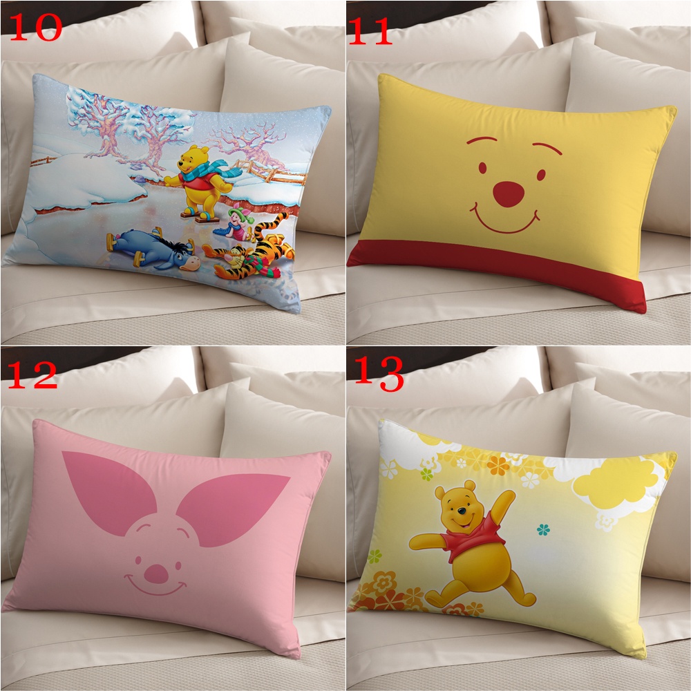 Vỏ Gối polyester Hình Chữ Nhật In Hình winnie the pooh Một Mặt Trang Trí Nhà Cửa (Không Kèm Lõi)