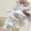 STABFOAM Tai nghe sang trọng STABFOAM, Vỏ tai nghe mềm hoạt hình, Bảo vệ tai nghe không dây chống sốc hình chú voi sang trọng dễ thương cho AirPods 4 3 2 1 / Pro2 / Pro3 Phụ kiện tai nghe
