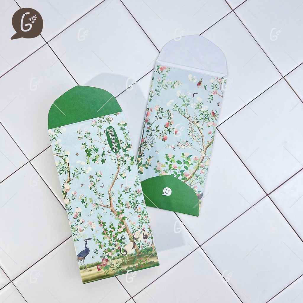 Bao lì xì tết 2025 cao cấp của Gác Xép chất liệu Kraft Nhật nhập khẩu - Mã GX022