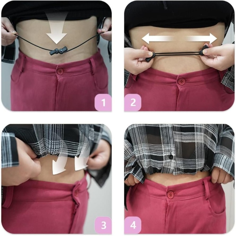 GOO Crop Tuck Band Cho Áo Sơ Mi Nhẹ Thoải Mái Có Thể Điều Chỉnh Áo Sơ Mi Crop Band
