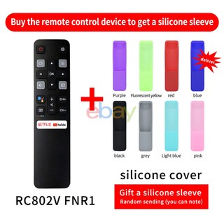 Hoàn Toàn Mới Chính Hãng RC802V FNR1 Thích Hợp Cho TCL LCDCVoice TV Điều Khiển Từ Xa 75S434 Có Vỏ Bảo Vệ