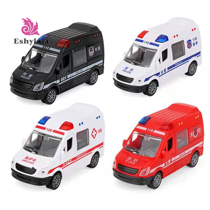 Xe cứu hỏa Bệnh viện Cứu hộ Xe cứu thương Ô tô ABS Mô hình ô tô Cửa mở chống rơi Đồ chơi ô tô cho trẻ em Bé trai Quà tặng [MỚI]