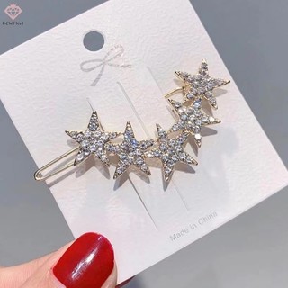 [PCWKKef] Punk Pentagram Vintage Crystal Star Kẹp Tóc Bông Tai Kẹp Mũ Thời Trang Cho Nữ Cô Gái Tóc Trang Sức Phụ Kiện Mới