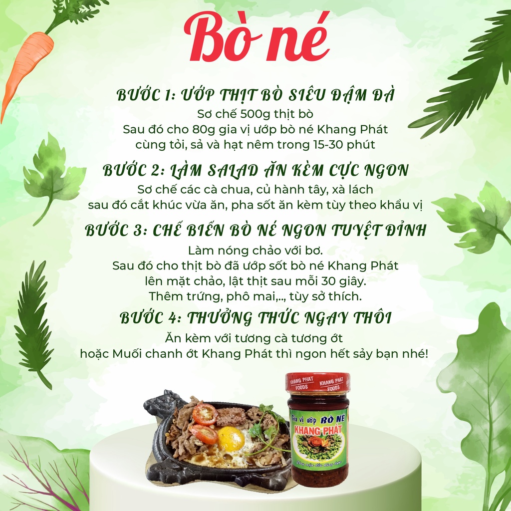 Combo Đồ Né 2 món Sốt ướp bò né - Muối chanh ớt - Gia Vị Khang Phát