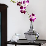 Phong Cách Trung Hoa Phong Cách Nhật Bản Cổ Zen Xanh Bụng Lớn Song Yun Bình Cổ Dài Miệng Nhỏ Đơn Nhánh Hoa Sắp Xếp Bình Hoa Thủy Tinh [A204] — ảnh 4
