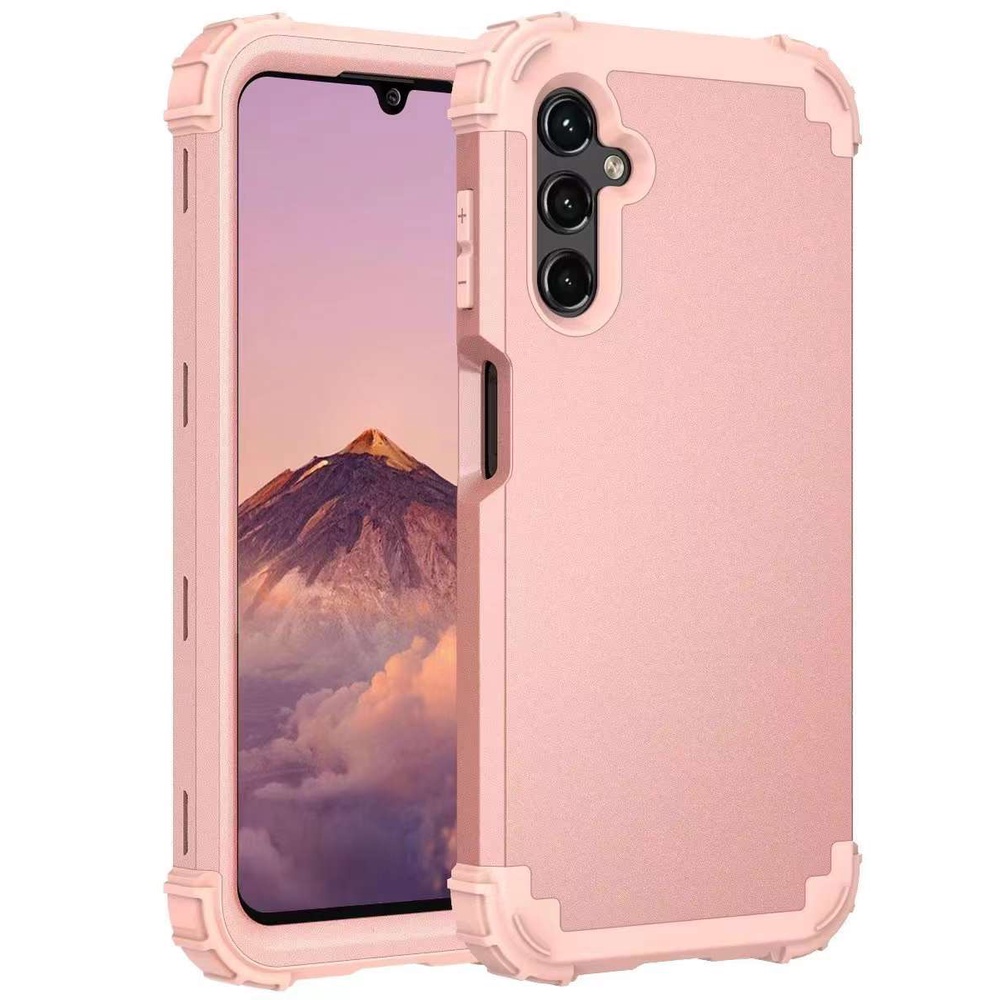 Ốp Lưng 3 Trong 1 Cho Samsung Galaxy S26 S25 S24 S23 Ultra Plus FE A57 A56 A55 A37 A36 A35 A26 A17 A16 A12 A13 A14 A15 A54 A32 S20 S21 S22 NOTE 20 10 PLUS Chống Sốc Vàng Hoa Hồng Dày Ốp lưng