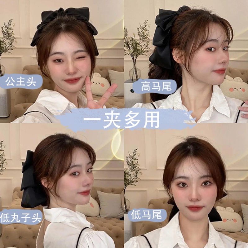 Kẹp Tóc Nữ Phong Cách Hàn Quốc: Nơ Đen Thời Trang & Hình Cá Mập Lớn