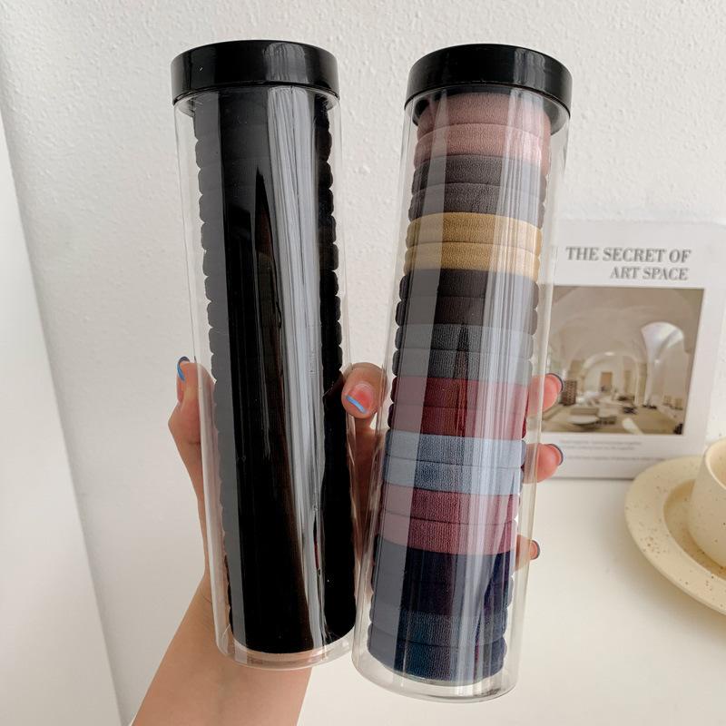Set 20 Dây Chun Buộc Tóc Siêu Xinh Đựng Trong Hộp Ống Trong Suốt Tiện Lợi Chất Thun Buộc Siêu Co Dãn Nhiều Màu Hot Trend