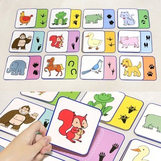 Động Vật Tìm Đuôi Mẫu Giáo Trung Bình Lớp Lớn Dấu Chân Phù Hợp Với Tìm Họa Tiết Khoa Học Góc Đồ Chơi Giáo Dục Đẩy Vật Liệu