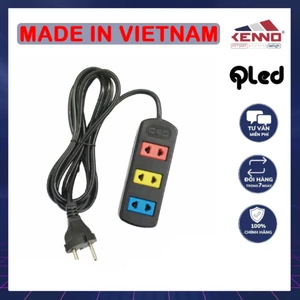 Ổ Cắm Điện Đa năng Chịu Tải 3TC3-3TC5 Qled/Kenno 1200W 3 Lỗ Cắm