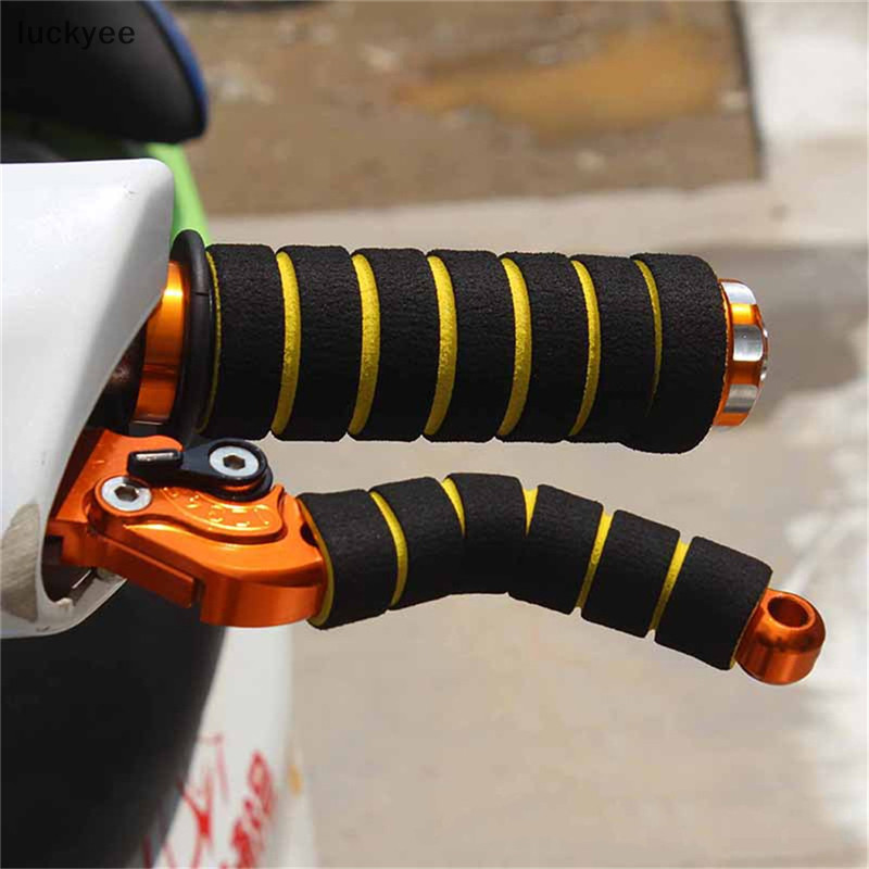 Luckyew 2 Cặp Tay Cầm Xe Máy Tay Cầm + Phanh Ly Hợp Đòn Bẩy Mềm Xốp Cover TQ
