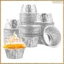 150 Chiếc Cốc Bánh Cupcake Giấy Nhôm Ramekin Muffin Nướng Bánh, Lớp Lót Muffin Dùng Một Lần, Cốc giữ Ramekin, Chảo nướng bánh Cupcake Nhôm, Cốc nướng bánh Pudding