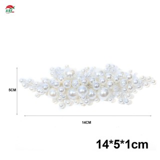 Kẹp tóc ngọc trai thanh lịch Barrettes Mũ hợp kim cầm ổn định có ngọc trai giả