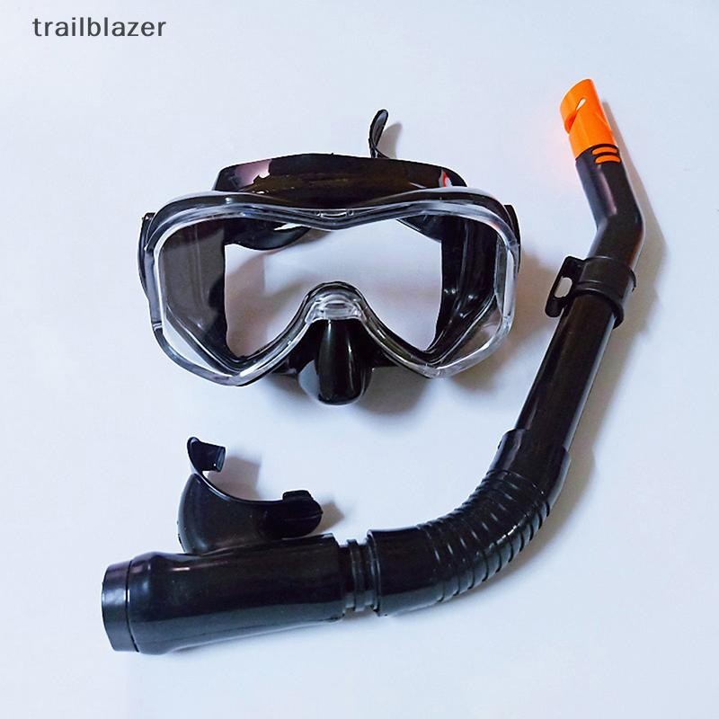 Bộ ống thở Trailblazer Full Face Mask Thiết bị Kính lặn Phù hợp sâu Kính cường lực đầy đủ dành cho người lớn Kính lặn khô Mới