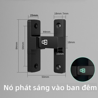 Bộ Chốt Cửa Dạ Quang 90°/180° Chất Lượng Cao, Khóa Cửa Trượt Hợp Kim Kẽm, Cài Đặt Không Cần Đục Lỗ