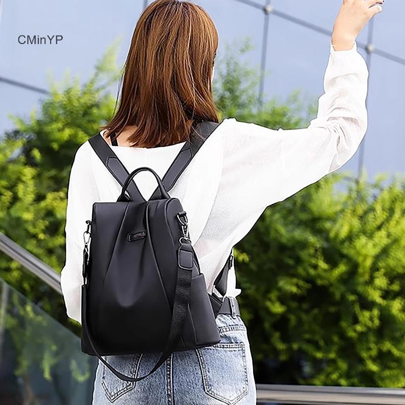 Cminyp Balo Công sở Choice hàn quốc dễ thươn Mới Chống Trộm Ba Lô Nữ Ba Lô Du Lịch Đa Năng Ba Lô Thời Trang Có Thể Tháo Rời Dây Đeo Vai Túi Đeo Vai Vinh Quang