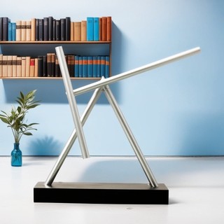 Hỗn loạn Con lắc Chuyển động vĩnh viễn Máy tiện Người sắt Cùng phong cách Newton Con lắc Bóng Đồ trang trí sáng tạo Kinh doanh Trang trí nhà cửa Đế gỗ thật