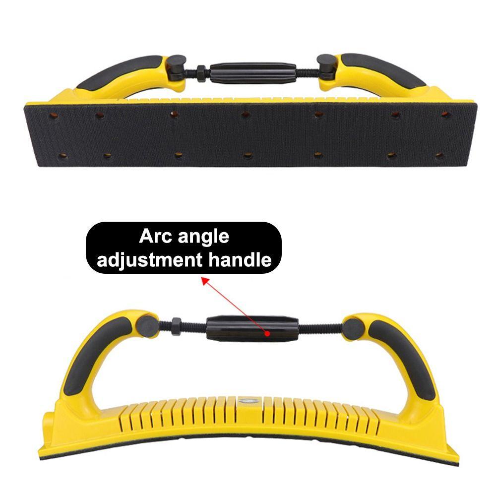 Khối tập tin chà nhám tay FANIELLAPOWELL, với cả hai móc Công cụ sửa chữa thân xe tự động Bán kính Flex Longboard có thể điều chỉnh, Khối chà nhám lưng vòng ô tô Đá mài khô Bàn đẩy tay Gỗ