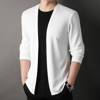 Je Áo Khoác cardigan Dệt Kim Mỏng Nhẹ Vừa Vặn Hợp Thời Trang Xuân Thu Cho Nam Kiểu Nam Châu Á