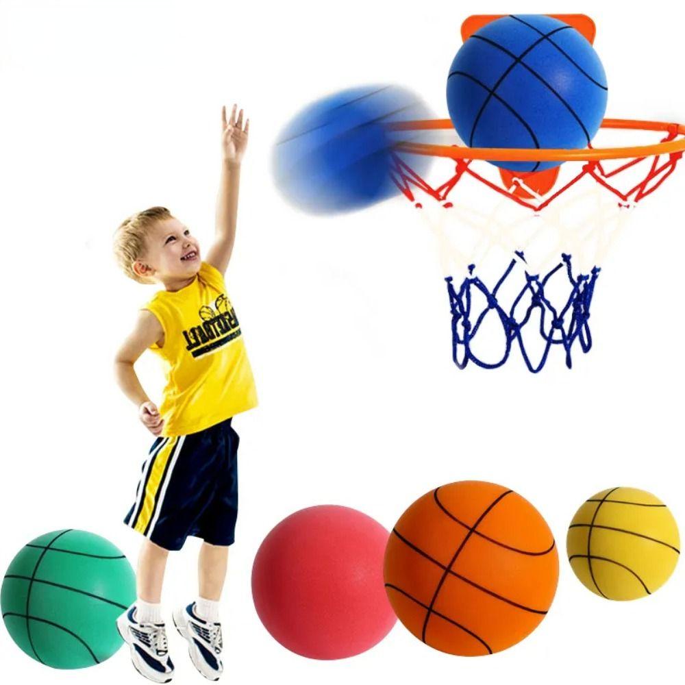 Bóng rổ tập luyện im lặng JSJJING, Bóng tắt tiếng nảy Decibel thấp 18cm / 22cm / 24cm, Quà tặng Giáng sinh Bọt mật độ cao Bóng câm chống va đập cao Quà tặng trẻ em