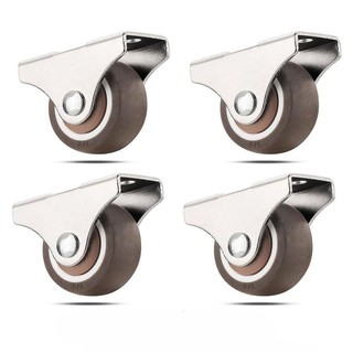 ZENITHCO 4 Vòng bi im lặng, Bánh xe bánh cố định Mini 1 '', Bộ bánh xe nội thất cấu hình thấp Bộ ngăn kéo giường