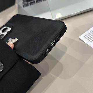 Ốp Điện Thoại Da Mềm Màu Đen Đơn Giản Cho iphone 15 15pro max 13 mini 14 14pro 14max 12 11 pro max ix xr se2 plus