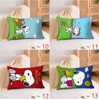 Vỏ gối hình chữ nhật Snoopy Vỏ gối Polyester in một mặt Vỏ gối Sofa Đệm trang trí nhà cửa (Không có lõi)