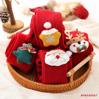 Mgg-girl Thu Đông Đan Quần Legging Dây Đàn Hồi Nai Sừng Tấm Santa Trang Trí Quần Tất Ấm Tất