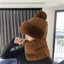 Mũ nhung sang trọng CHEESELY Áo ấm cổ ngoài trời chống gió cho nữ