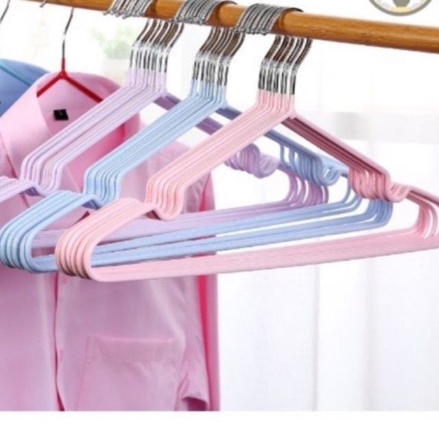 Combo 10 móc treo quần áo-mắc nhôm bọc nhựa - hàng cao cấp người lớn-trẻ em.  - Gia Dụng Anh Thu
