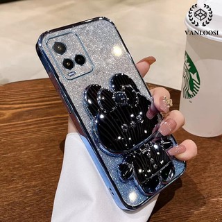 ốp lưng vivo y21 y21s y33s y21a y21t Ốp Điện Thoại Silicon Mềm Mạ Điện Họa Tiết Thỏ Lấp Lánh Chống Rơi Cho vivo y21 y21s y33s y21a y21t