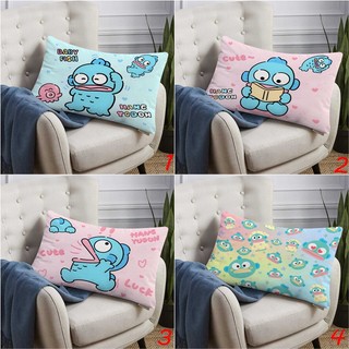 Vỏ gối hình chữ nhật Sanrio Hangyodon Vỏ gối bằng vải Polyester in một mặt Trang trí ghế Sofa tại nhà (Không có lõi)