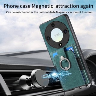 Honor X9b 5G Ví Lật Dành Cho Honor X9d X9C X9b X 9A X 9B X7C X6b HonorX9b 5G 2023 Vỏ Điện Thoại Mờ Da Sang Trọng Giá Đỡ Vòng Từ Tính Bảo Vệ Toàn Diện Khe Cắm Thẻ Ốp Lưng