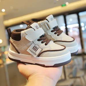 Giày Thể Thao Bé Trai Bé Gái Cao Cổ SY 27 Từ 1 - 7 Tuổi Quai Dán Da Trần Trám Phong Cách Thể Thao Cá Tính Chip & mom