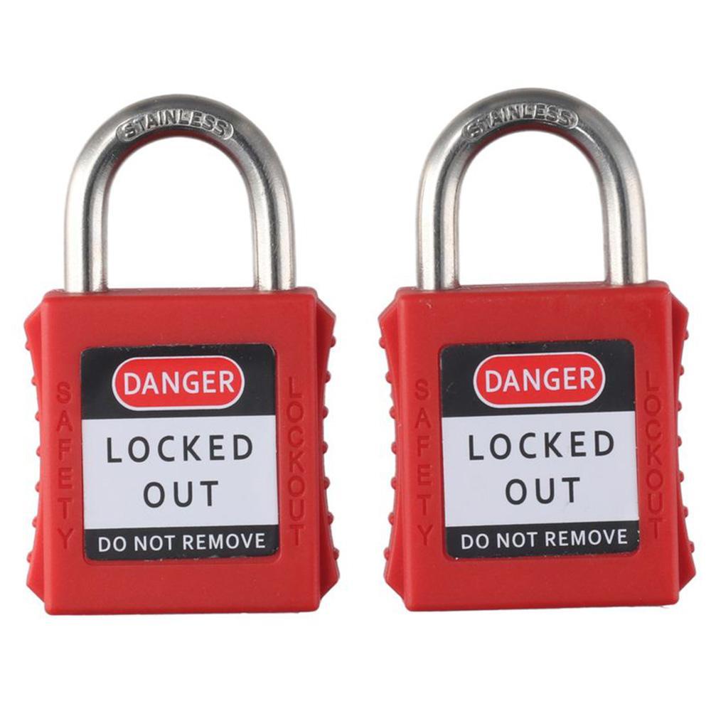 GOODH Red Loto Locks, khóa tagout thép không gỉ đỏ, 2 phím chống nước, dùng cho điện khác nhau