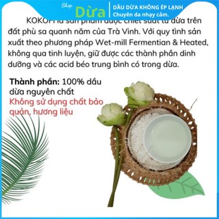 Dầu Dừa Nguyên Chất Kokofi - Cho Làn Da và Tóc Tươi Khỏe