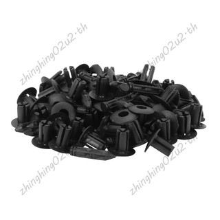 50x Nhựa Đinh Tán Xe Đạp Fairing Viền Bảng Điều Khiển Kẹp 6 Mm Cho Xe Honda Yamaha Đen