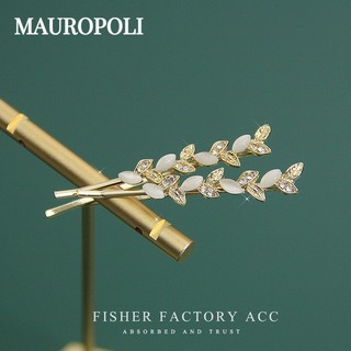 Mauropoli [Sẵn sàng] Kẹp phẳng Hàn Quốc Kẹp tóc mắt mèo giả Mũ đội đầu cổ tích phong cách Mori Fairy Beauty Bangs Kẹp tóc Phụ kiện tóc