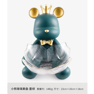 Tượng Gấu ôm Tô đựng Chìa Khóa Trái Cây Trang Trí Phòng Khách Quà Tặng Khai Trương Sinh Nhật Tân Gia Bunnies