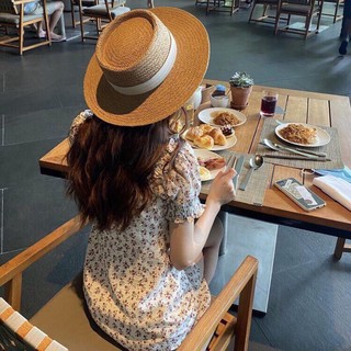 Mũ cói vành rộng ghép  siêu sang L1